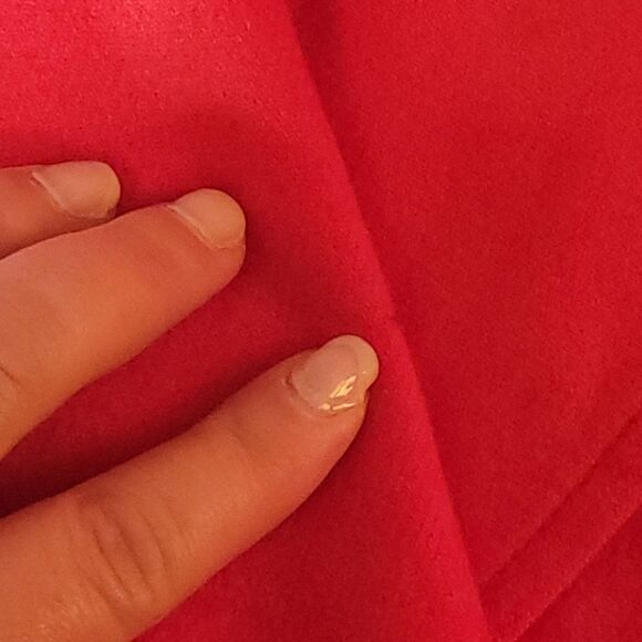 Vintage Red Wool Structured Jacket with Silver Embellishments - Picture 14 of 15